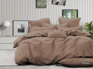 КПБ Микрофибра-страйп "Pandora" диз. № 1х1 (17-1418) Мокко (N)