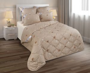 Одеяло "Верблюжья шерсть" Бояртекс всесезонное (глосс-сатин)