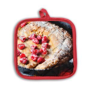 Прихватка (квадратная) 17*17 стеганная "Малиновый пирог"