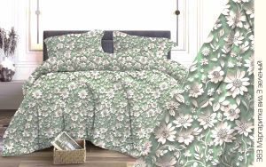 КПБ Бязь "Бояртекс" диз. № 383 Маргаритка, 3 Вид, зеленый (L)