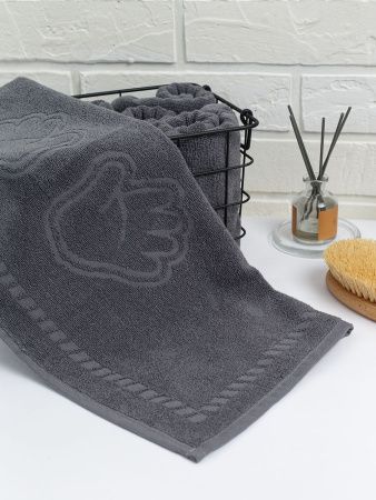 Полотенце махровое, г/к, 34х60, арт. BS 34-60, 400 гр/м2, цвет: 910-Серый