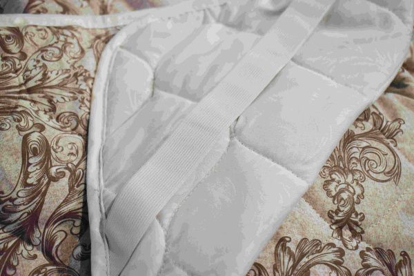 Наматрасник стеганый с резинкой по угласм(Лён/Хлопок) 180х200 4