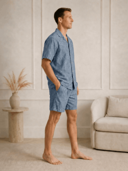 Костюм домашний мужской ТМ Königson (рубашка и шорты) диз. 19-4118 Nils