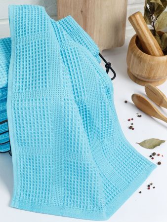 Полотенце вафельное, г/к, 260 гр/м2, 65х135, арт. CW 65-135, цвет: 502-ярко-голубой